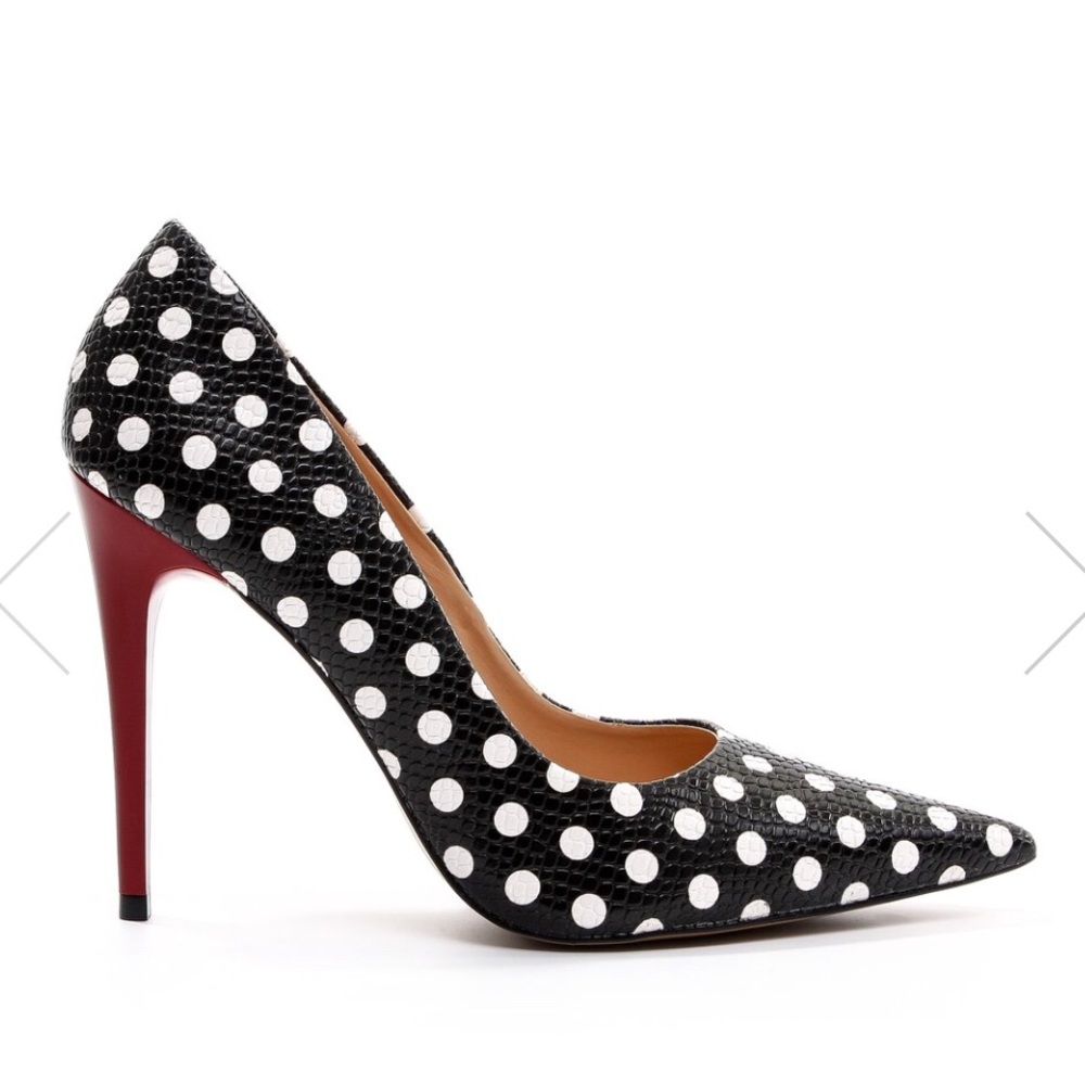 CECCONELLO POLKA DOT BLACK/WHITE HIGH HEEL PUMP